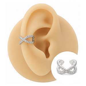 Piercing Argola Folheado Fake Zircônias Infinite