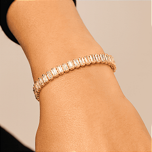 Pulseira Bracelete Folheado Riviera