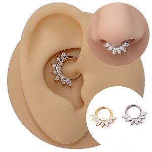 Piercing Argola Clicker em Titânio Glow