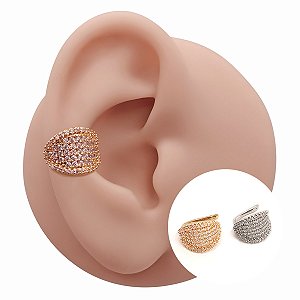 Piercing Argola Folheado Fake Zircônias