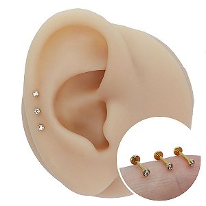 Piercing Australiano em Titânio Plug Flat 0.8mm