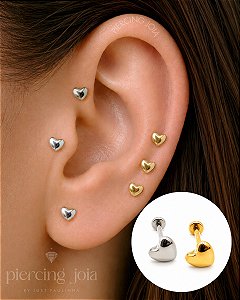 Piercings Australianos Coração Curvo em Titânio
