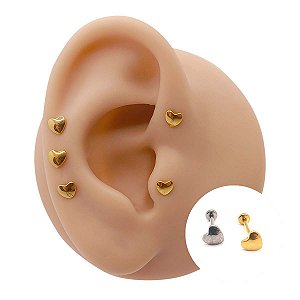 Piercings Australianos Coração Curvo em Titânio