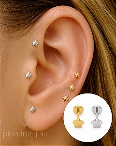 Piercings Australianos Flor em Titânio 1.0mm