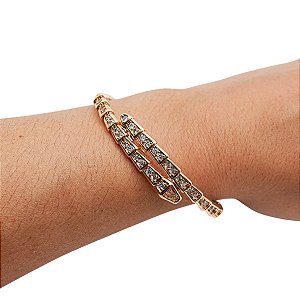 Pulseira Bracelete Folheado Snake