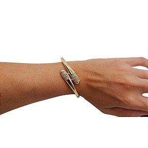 Pulseira Bracelete Folheado Drop