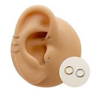 Piercings Australianos Argola em Titânio Zircônias