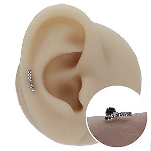 Piercing Labret em Titânio PVD Barrinha Finesse Slim