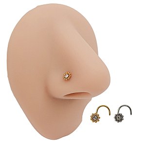Piercing Nostril em Titânio Glow Balls