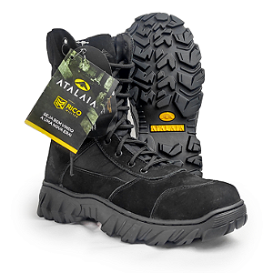 Coturno Rico Militar - Cobra Preto - Sem Zíper