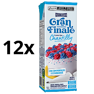 Caixa com 12x Chantilly Gran Finale Fleischmann 1L