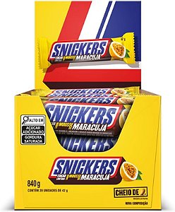 Chocolate Snickers Mousse de Maracujá com 20 unidades de 42gr