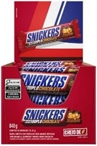 Chocolate Snickers Duplo Chocolate com 20 unidades de 42gr