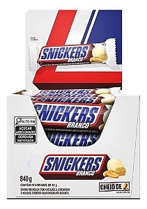 Chocolate Snickers Branco com 20 unidades de 42gr
