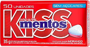 Mentos Kiss Morango 50 unidades