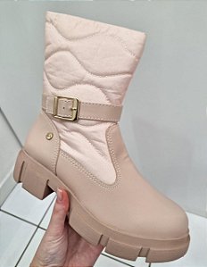 Bota Cuturno Fivela Amêndoa