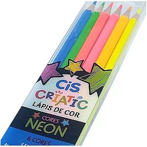 Lápis De Cor - Cis - Criatic 6 Cores Neon