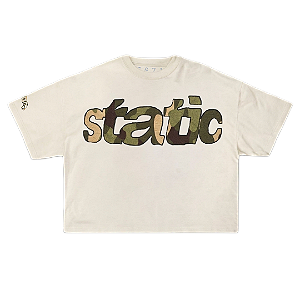 CAMISETA BOXY DIGITAL CAMUFLADO STATIC (OffWhite)