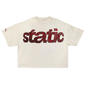 CAMISETA BOXY DIGITAL CROCO STATIC (OffWhite)))