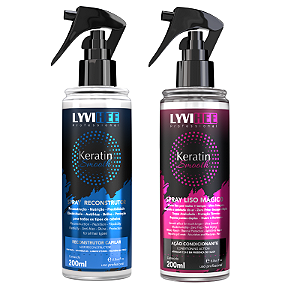 kit Proteção Térmica Keratin Smooth Liso Magico 200ml+ Uso obrigatório Spray reconstrutor  200ml
