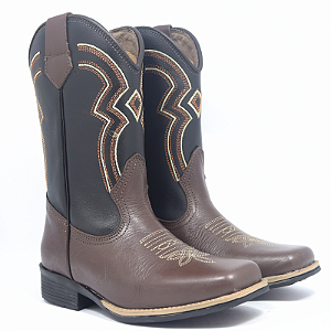 Bota Cano Longo INFANTIL 106023 - PRETO CAFÉ