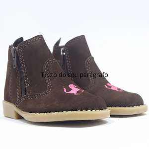 Botina INFANTIL Cavalinho Feminina 11301 - Café