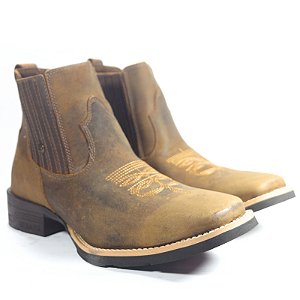 Bota Urbana com Bordado 114 - Tabaco Crazy Horse