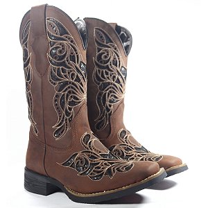 Bota Cano Longo a Lazer 170437 - Castanho Crazy Horse