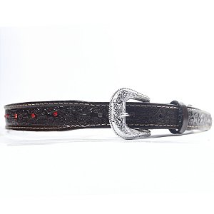 Cinto Infantil Country Strass Vermelho - Café