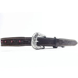 Cinto Infantil Country Strass Rosa - Café