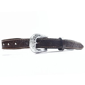 Cinto Infantil Country Strass Prata - Café