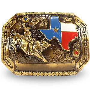 Fivela Country Boiadeiro Texas 028 - Ouro Velho