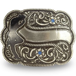 Fivela Country Cowboy 034 - Prata