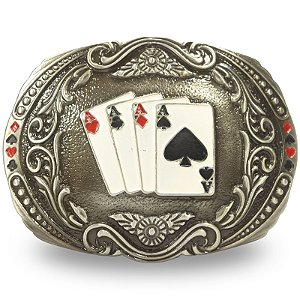 Fivela Country Quadra de Às 042 10x8 - Envelhecida