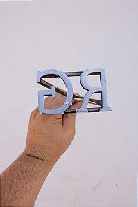 DUPLICADO - Marcador de Gado em Aço Inox 304 - SIMPLES  - ATÉ 4 LETRAS