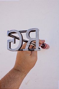 Marcador de Gado em Aço Inox 304 - SIMPLES  - ATE 4 LETRAS