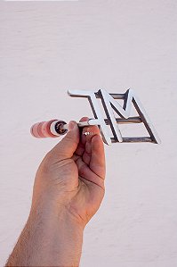 Marcador de Gado em Aço Inox 304 - SIMPLES  - ATE 4 LETRAS