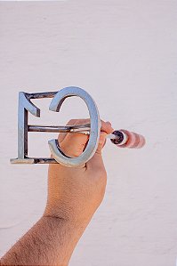 Marcador de Gado em Aço Inox 304 - SIMPLES  - ATE 4 LETRAS