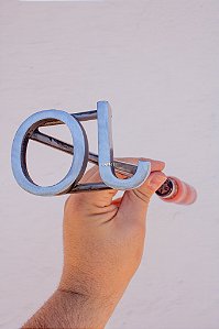 Marcador de Gado em Aço Inox 304 - SIMPLES  - ATE 4 LETRAS