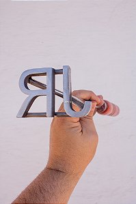 Marcador de Gado em Aço Inox 304 - SIMPLES  - ATE 4 LETRAS