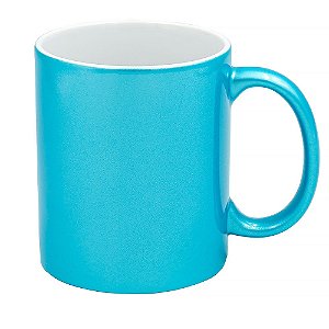 Caneca Metalizada Importada 325ml - Azul Claro