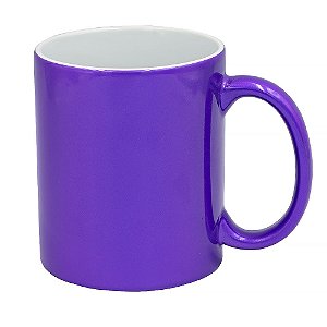 Caneca Metalizada Importada 325ml - Lilás
