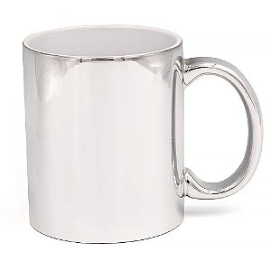 Caneca para Sublimação Cromada 325ml - Prata