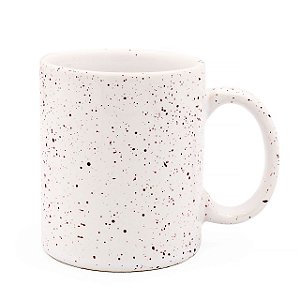 Caneca para Sublimação Splash Fosca Branca Flocos Vermelho - 325ml