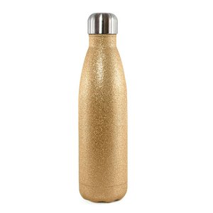 Garrafa Térmica para Sublimação Glitter Dourada - 500ml