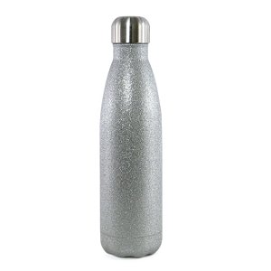 Garrafa Térmica para Sublimação Glitter Prata - 500ml