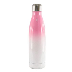 Garrafa Térmica para Sublimação Bicolor Rosa - 500ml