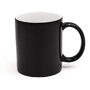 - Caneca Mágica para Sublimação Preta Fosca