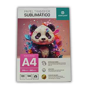 Papel para Sublimação Fundo Rosa A4 -  Panda 100 folhas