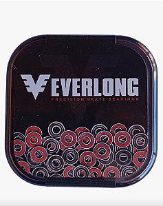 Rolamento para Skate Everlong Vermelho 2RS Kit com 8 Unidades